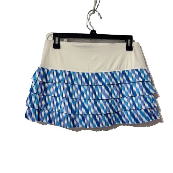 Lucky in Love Women Arctic Blitz Pleated Tennis Skirt Blue White M Pull On Lined - Picture 4 of 6